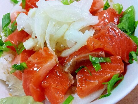 *酢たまねぎサーモン丼*